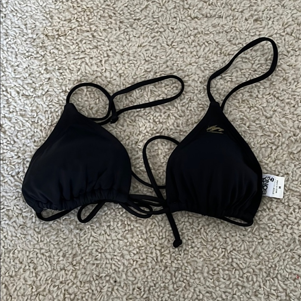 Black triangle bikini top